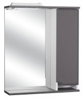 Шкаф зеркальный Валенсия 608/С графит со светильником Flamenco