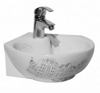 Умывальник угловой Радуга декор Город кат. "1" (Ст.Оскол)