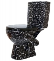 Унитаз-компакт Уют черный кракелюр (г.Киров) кос. вып., ниж. подв., 2 реж. арматура, антивсплеск, сиденье полипропилен Унитаз-компакт Уют черный кракелюр (г.Киров) кос. вып., ниж. подв., 2 реж. арматура, антивсплеск, сиденье полипропилен