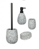 Набор аксессуаров для ванной GRANITE B4564 керамика (дозатор для мыла, мыльница, ерш, стакан для зубных щеток)
