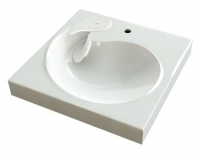 Умывальник на стир.машину Лилия (сигн.бел) с кроншт. и сифоном V60D1 Gota Rocio 600*600*100