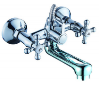Смеситель д/ванны с 2-мя рукоятками, с коротким изливом Дельта 370333 АНТЕЙ 1/10