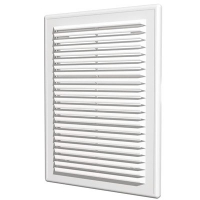 Решетка вентиляционная вытяжная с рамкой разъемная 210*210 2121ВР АБС белая  1/42