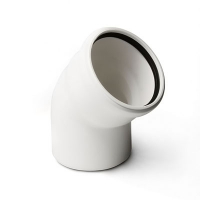 Отвод 110 угол 45 малошумная для внутр.канал. ELITE 1/50