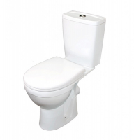 Унитаз-компакт Рио белый, гор. вып., ниж. подв., 2 реж. арматура, сиденье полипропилен (г. Киров)