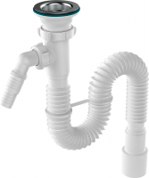 Гофросифон 1 1/2*40/50 c носиком Aquant F303 /335-900мм/ 1/60 (аналог G108)