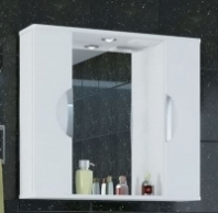 Шкаф зеркальный Джика 900 (2 створки) белый Шкаф зеркальный Джика 900 (2 створки) белый