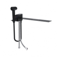 Смеситель д/биде с гигиенической лейкой (планка на унитаз) латунь G358712 d28 Биде черный GOTA ROCIO 1/10