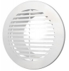 Решетка вентиляционная круглая приточно-вытяжная D195 150КФ с фланцем АБС белая D150