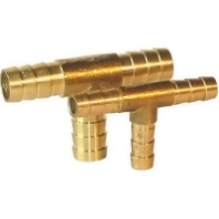 Тройник соединительный латунный 6*6*6 для р/шл LEXLINE