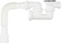 Сифон д/душ.поддона 1 1/2*40 регулируемый с гофрой 40*40/50 Aquant V245 1/40 