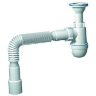 Сифон 1 1/2*40 с гофрой 40*40/50 Ани Пласт C0515 1/30