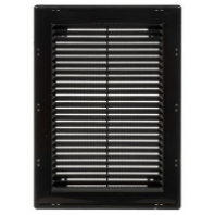 Решетка вентиляционная вытяжная с рамкой 180*250 пластик. 1825ВР, черный