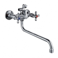 Смеситель д/ванны с 2-мя рукоятками с изливом S-30см. перекл.душа G095711 Ривьера GOTA ROCIO® 1/10