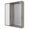 Шкаф зеркальный Ренессанс 800 прав (1 дверь) серый + керамика матовый GOLDEN FOX