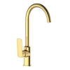 Смеситель Манчестер д/кухни с высоким изливом шар. креп.гайка 11830 латунь золотой GOLDEN FOX 1/10
