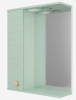 Шкаф зеркальный Бэль 600 R (1 дверь) со светом нежная мята GOLDEN FOX	
