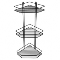 Полка металл. угловая 3-х ярусная АЕ-672 черный Sakura