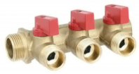 Коллектор резьбовой 3/4*3/4-1/2 с 2 кранами PF mv264.2