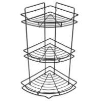 Полка металл. угловая 3-х ярусная АЕ-436 черный Sakura