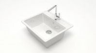 Мойка Джекки Z9G31 (белый) глянец 570х505х200 без сифона GOTA ROCIO