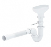 Сифон 1 1/2*40 прямоточный с разрывом струи с гофрой 40*40/50 Ани Пласт DR0115 1/25