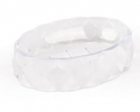 Мыльница настольная пластик Хрусталь (Ice) прозрачный А6069