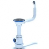 Сифон Грот 3 1/2*40 с переливом гибким, круглый Ани Пласт А0142SА15 1/5 (530857) 