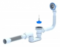 Обвязка на ванну 1 1/2*40 с гофрой 40*50 Ани Пласт Е055 плоский с переливом 1/30