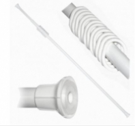 Карниз д/ванной 120-210см белый с кольцами Prima Vanna 1/30