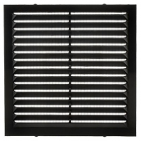 Решетка вентиляционная вытяжная 130*130, пластик черная 1313В