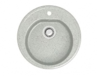 Мойка Черая (светл.сер.) глянец 510x510x191 с сифоном GOTA ROCIO