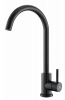 Смеситель д/кухни с высоким изливом Спектр 14415 черный глянец нержав.сталь GOTA ROCIO 1/10