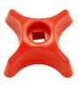 Маховик д/смесителя пластик Крест красный, д/вентилей ДУ 15,20,25 (5-0017) 1/100
