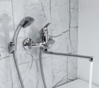 Смеситель д/ванны шар. с изливом L-30см, с перекл. душа Альфа 227021 d40 АНТЕЙ 1/10