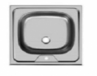 Мойка нерж.сталь накладная 0,4мм 500*500 гл.12см. без сифона ECO (21)