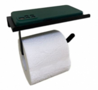 Держатель д/бумаги+подставка для телефона черный матовый ZALEL 981404 1/24