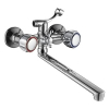 Смеситель д/ванны с 2-мя рукоятками с изливом L-30см. перекл.душа G344810 Прохлада GOTA ROCIO® 1/10 