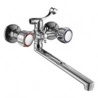 Смеситель д/ванны с 2-мя рукоятками с изливом L-30см. перекл.душа G344810 Прохлада GOTA ROCIO® 1/10 