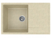 Мойка Модель GR 735-002 (слоновая кость) матовая без отверстия под смеситель  SOFT-TOUCH 735*475*175 с сифоном GOTA ROCIO