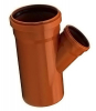 Тройник 200/110 угол 45 Рыжий (наруж.канал.) Россия