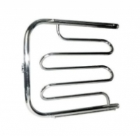 Полотенцесушитель Фокстрот-Лиана 500*600 1" GR с полками (телескоп.б/кольца)