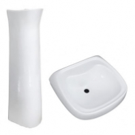 Умывальник-тюльпан Водолей 57см б/отв.(Умывальник Водолей+пьед.Антей) (г.Лобня)