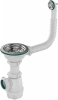 Сифон 3 1/2*40 с переливом гибким, круглый Aquant B0142 1/29 (аналог А0142S)