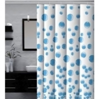 Шторка д/ванной 180*180см с кольцами голубые шары ZALEL 4236В Шторка д/ванной 180*180см с кольцами голубые шары ZALEL 4236В