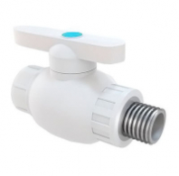 Кран шар 25 полнопроходной комб. штуцер на выходе 3/4 РосТурПласт 1/10/50