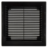 Решетка вентиляционная вытяжная с рамкой 150*150 пластик. 1515ВР, черный