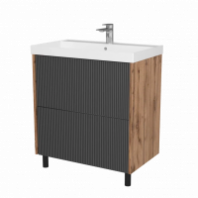 Подстолье Ренессанс 700 (2 ящика) вотан + графит матовый под умывальник Комфорт 700 GOLDEN FOX