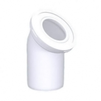 Труба фановая 110*45гр. выпуск пластик, короткая Ани Пласт W4220 1/30