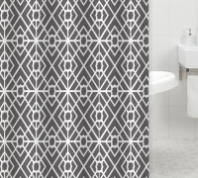 Штора д/ванной комнаты с кольцами GOTA ROCIO® Geometric 180*180 1/25 Штора д/ванной комнаты с кольцами GOTA ROCIO® Geometric 180*180 1/25